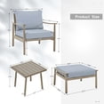 thumbnail image 7 of 5-Piece Aluminum Patio Conversation Set, Patio Furniture Set with Rope Back Armchairs & Ottomans with 4" Cushions, 7 of 7