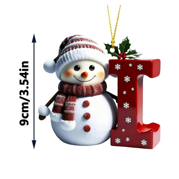 Adornos navideños personalizados con letras 2025 | Colgante acrílico para decorar el árbol | Adornos navideños personalizables para la decoración del hogar