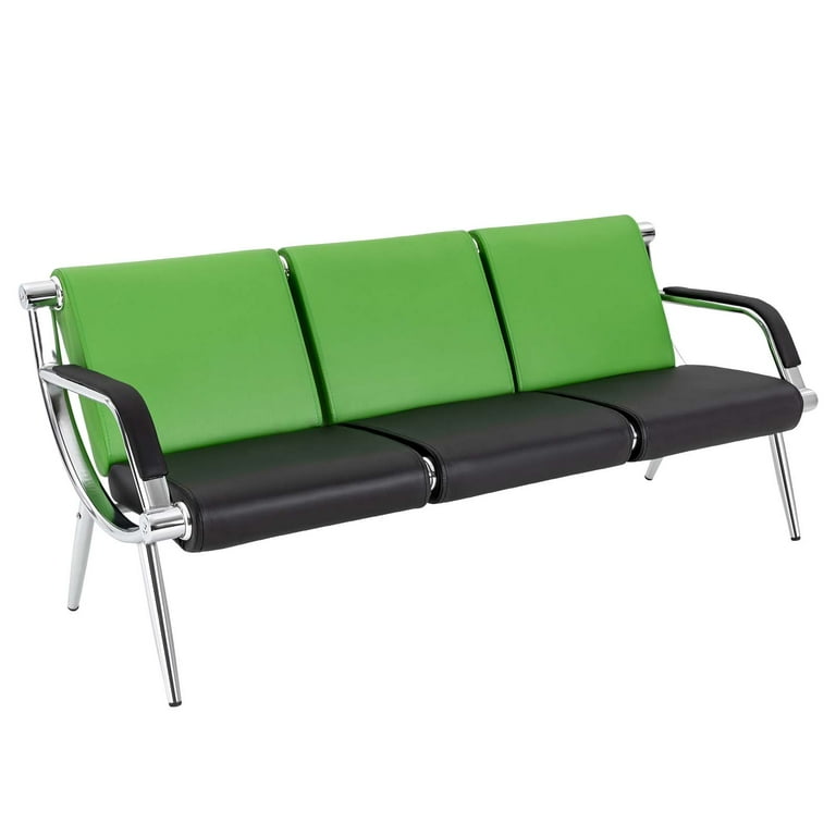 Seater In Office Chair 3-Seater Leather Padded Reception Airport