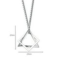 thumbnail image 2 of Geometric Necklace Trendy Men's Fashion Ins Cold Style Hip Hop 14K White Gold Men's Simple Sweater Chain, 2 of 6