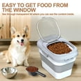 thumbnail image 5 of TIOVERY Dog Food Storage Container Small, 10-13lbs Collapsible Dog Cat Food Containers with Airtight Clear Flip-top and Pet Food Scoop, Pet Food Storage Container Bin for Dog Cat Bird Other Pets Grey, 5 of 8