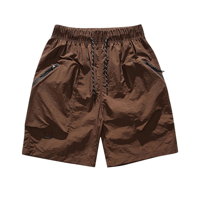 pstuiky Pantalones cortos de entrenamiento para hombre, Pantalones cortos casuales de cintura elástica de color sólido a la moda para hombre Pantalones cortos de entrenamiento