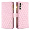 thumbnail image 4 of Dteck for Samsung Galaxy S21 FE 5G Phone Cover, Durable PU Leather Zipper Card Holder Magnetic Clasp Kickstand Lanyard Strap Wristlet Women Girl Cover Case for Samsung S21 FE 5G (6.4 inch), Pink, 4 of 7
