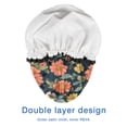 thumbnail image 4 of Shower Caps,Pioneer Flower Floral Print Pattern Waterproof Shower Cap for Women 4 Pieces,Double Reusable Hair Cover for Shower PEVA Elastic Stretch Hem, 4 of 7