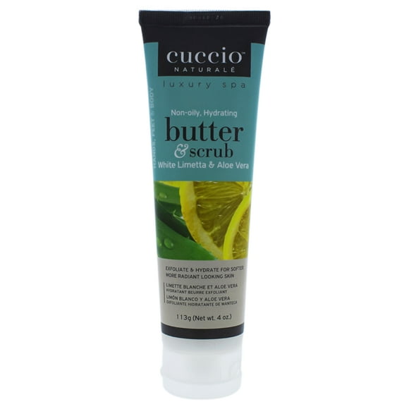 Butter and Scrub - White Limetta and Aloe Vera by Cuccio - 4 oz Scrub