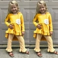 thumbnail image 5 of 2pcs Baby Girl Ruffles Flower Tops Dress+Striped Pants Legging Outfit Clothes, 5 of 5