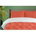 thumbnail image 4 of Ambesonne Botanical Duvet Cover Sets, Carnation Blossoms Leaves, 2-Queen, Vermilion White, 4 of 7