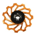 thumbnail image 4 of 11T Rear Guide Roller Pulley, Reduce Friction Bicycle Rear Derailleur Wheel Good Compatibility  For Mountain Bikes Gold, 4 of 8