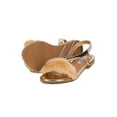 thumbnail image 4 of New Women Cape Robbin Leela-2 Mixed Media Open Toe Furry Slant Strap Flat Sandal, 4 of 5
