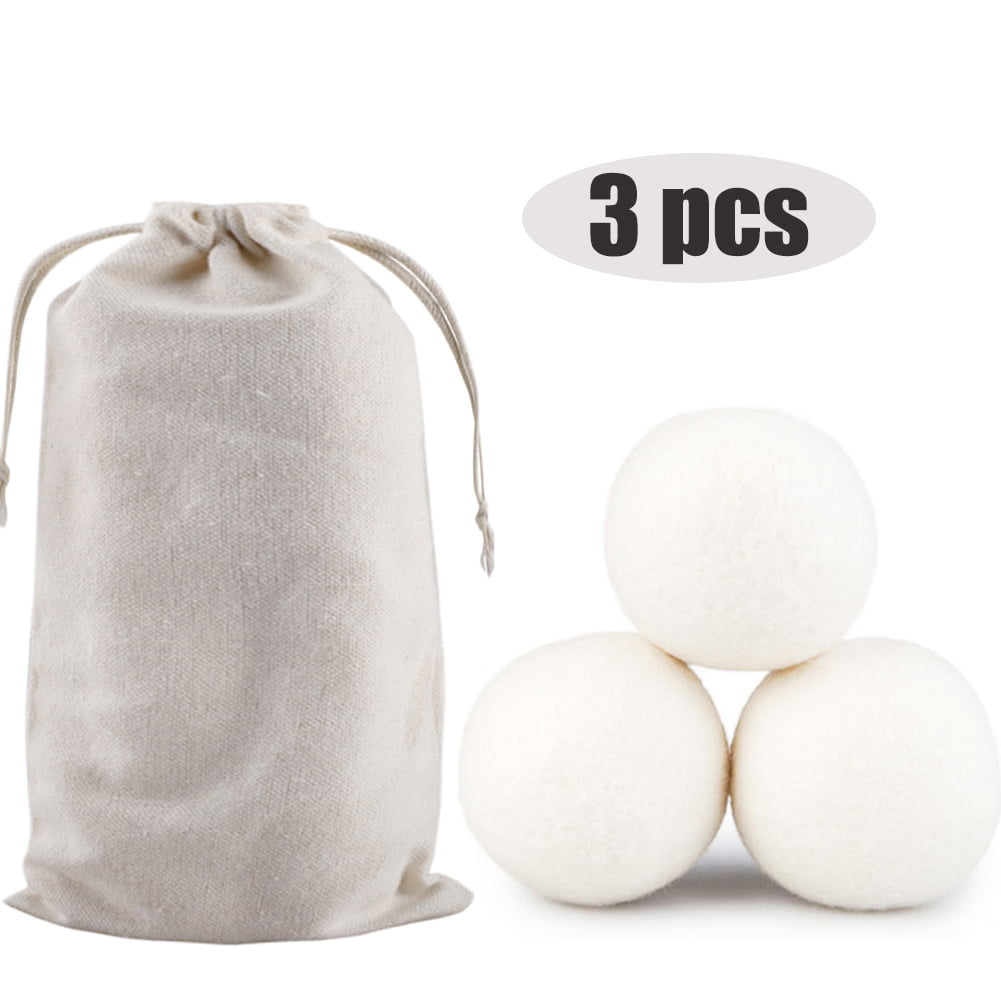 1 x 6cm Wool Dryer Balls Drying Fabric Softer Luandry Home Washing White 