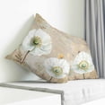 thumbnail image 3 of White Flowers Pillow Covers 24x24 Inch Decorative Throw Pillow Cover, Vintage Floral Butterfly Farmhouse Beige Sofa Pillowcases Accent Cushion Case Home Decor Bedroom Living Room, 3 of 6