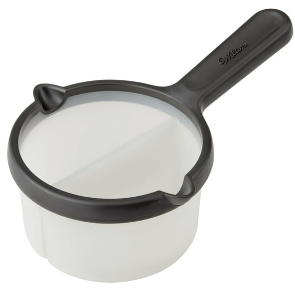 Wilton Candy Melts Silicone Dual Melting Pot Insert, White and Black Pot