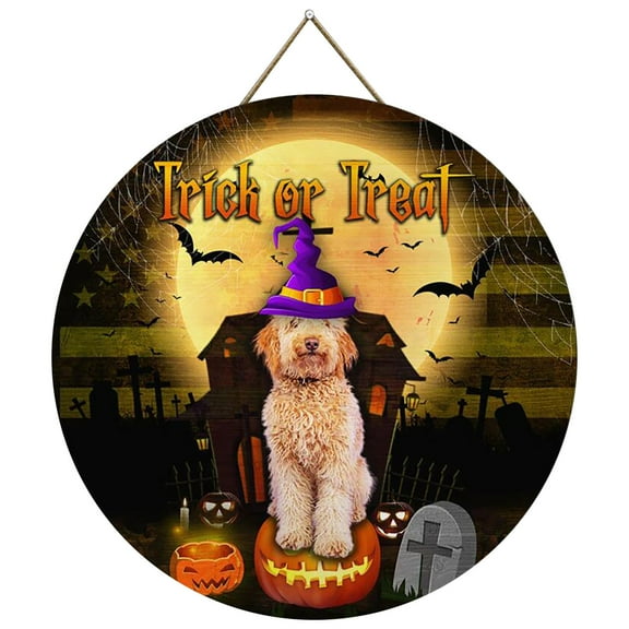 OAVQHLG3B Welcome Sign for Front Door Halloween Decoration Cat Wall Hanging Family Garden
