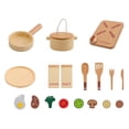 thumbnail image 4 of Juego de cocina de madera, juego de simulación, juguetes de cocina, mejora las habilidades motoras, coordinación, juego de comida de imitación para, 4 of 9