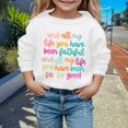 thumbnail image 2 of Zylarhe Girls Boys Sweatshirt Girls Hoodies & Sweatshirts Long Sleeve Soft Sweatshirt Graphic Cute Round Neck Pullovers for Kids White 6-7 Years, 2 of 4
