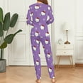 thumbnail image 5 of Hello Kitty Women's Pajama Sets Long Sleeve Pajamas Top And Pants Sleepwear Nightwear Soft Pjs Lounge Sets, 5 of 8