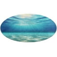 thumbnail image 4 of Bright Sunshine Through Deep Blue Sea Round Small Area Rug, Print Non Slip Washable Floor Mat, Soft Throw Rug for Living Room, Powder Room Entryway, Bathroom, Bedside, 4 of 6
