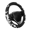 thumbnail image 6 of Uorisanigo Cow Print Car Wheel Cover for Women Black Fuzzy Steering Wheel Cover for SUV Vehicle Sedan Soft Car Steering Wheel Protector for Winter Thicken Car Accessories Gift for Wife, 6 of 8