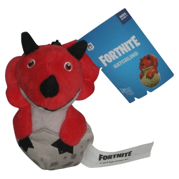 Fortnite Red Dragon Egg Hatchling Russ (2019) Jazwares Plush Keychain