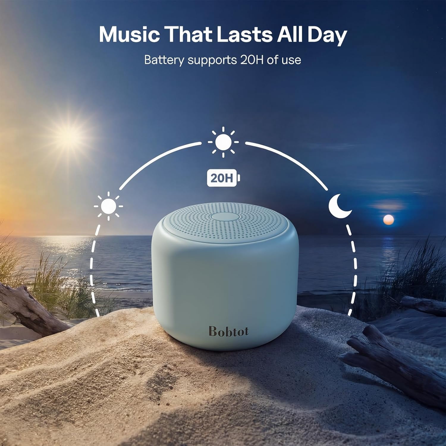 Portable Bluetooth Speaker,IPX5 Waterproof Wireless Speaker with Bluetooth 5.0,20H Playtime,Built-in Mic Mini Speaker for Outdoor/Party/Beach/Travel/Gifts,Green
