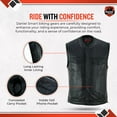 thumbnail image 5 of Daniel Smart Men leather vest Cowhide Motorcycle Leather Vest, 5 of 7