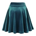 thumbnail image 5 of B91xZ Jupe Cargo Mini pour Femmes Taille Haute Extensible Fluide Décontractée Midi, Bleu L, 5 of 5