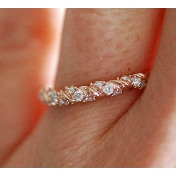 OM Jewels Anniversary Wedding Band Ring 14K Yellow Gold Plated 2Ct Radiant Cut Moissanite