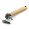 thumbnail image 1 of Manual Magnetic Modular Screwdriver with Replaceable Flathead and Crosshead Screwdriver Bits Carrying Tungsten Steel End Window Breaking Function Multifunctional Tool Set Ti Alloy and Brass Handle, 1 of 7