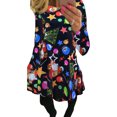 thumbnail image 1 of Fashnice Ladies Xmas Dress Crew Neck Mini Long Sleeve Christmas Tree Holiday Swing #3 3XL, 1 of 2