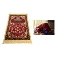 thumbnail image 3 of jifeng Handmade Embroidery Pattern Prayer Rug Comfortable Polyester Thick Soft Prayer Red, 3 of 9