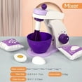 thumbnail image 1 of The New Children‘S Simulation Of Every Kitchen Purple Bread Machine Blender Coffee Machine Small Household Appliance Combination, 1 of 6