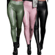 thumbnail image 1 of Set De 3 Leggins Cuero Moda Elegante O Casual Mujer Leginsn Vinipiel, 1 of 9