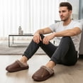 thumbnail image 2 of Ablanczoom Slippers Men Shoes: Memory Foam Winter Men Slippers Waterproof Non-Slip Warm Fuzzy Faux Fur Indoor Outdoor, 2 of 7