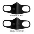 thumbnail image 2 of Mouth Mask Riding Goggles A Washable Respirator Double Valve Mask Modern Pollution Mask 2020 Adjustable Black 1pcs Windproof, 2 of 8