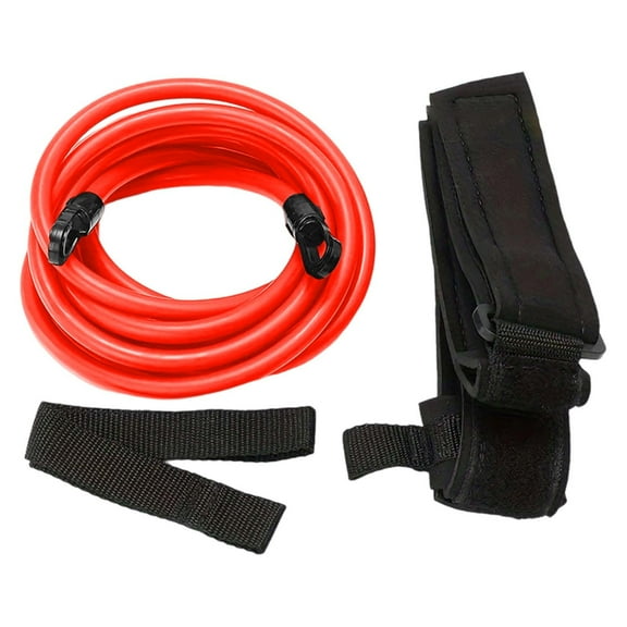 NQyIOS Stationary Swim Training Belts Swim Tether Swimming Pool Exercise Bungee Cords 4m Red