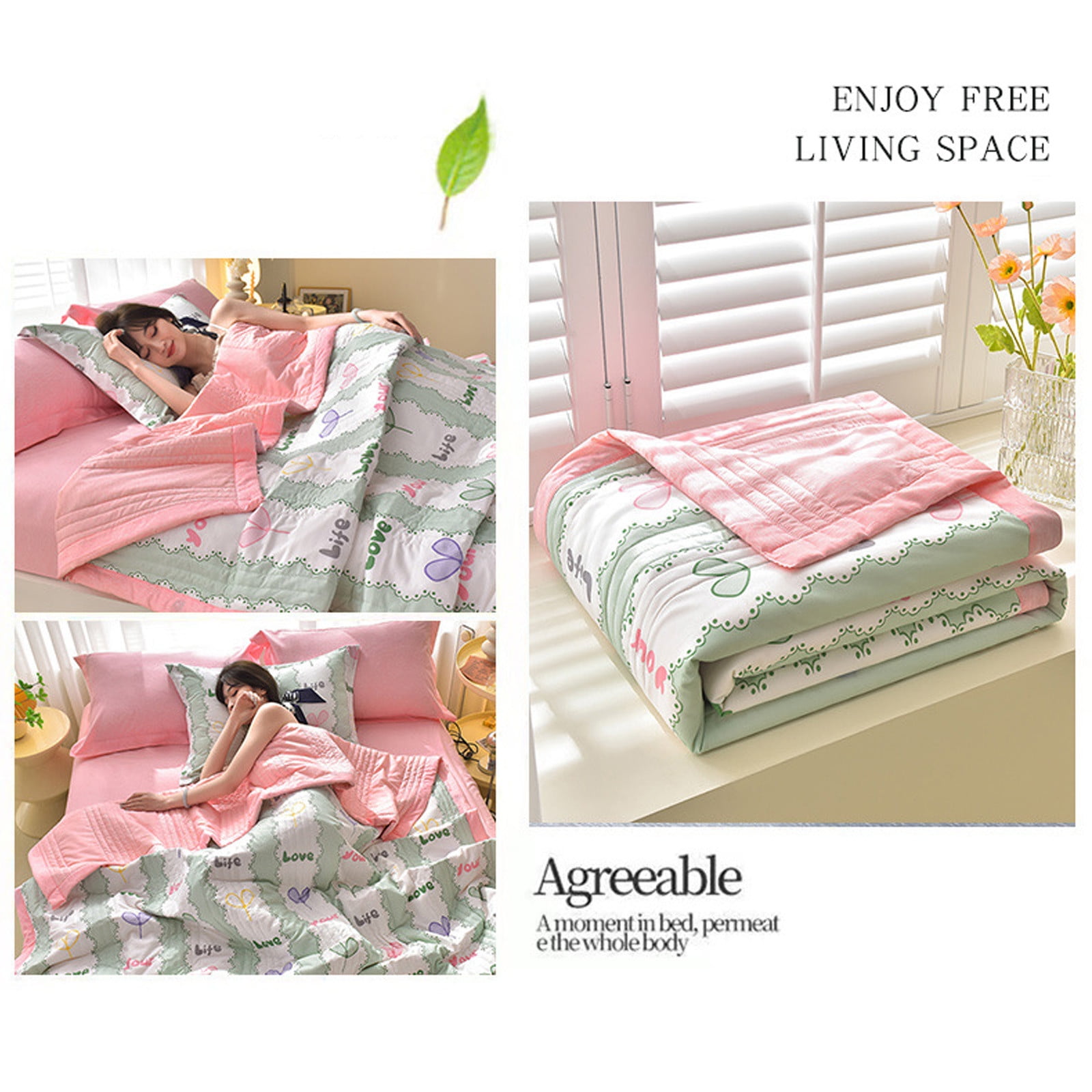 syligr Quilts for Queen Bed Light Bedspreads,Soft Bed Summer Quilt Lightweight Microfiber Bedspread,Modern Style Flowers Pattern Coverlet for All Season 150x200