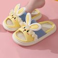 thumbnail image 5 of House Slippers for Woman Thick Heel Open Toe Slip-on Slides Flats Casual Winter Indoor Outdoor Warm Solid Color Home Flat Shoes for Women Yellow 7.5, 5 of 7