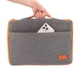 thumbnail image 4 of RadioShack Laptop Sleeve, 15.6 Inch, Slim Laptop Carrying Case with Handle Provides Versatile Protection for 15.6-Inch Laptops and Tablets with Interior Pockets for Extra Storage, Gray, 4 of 7