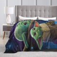 thumbnail image 3 of Manta de microfibra ultra suave YodA con estampado 3D de moda para todas las estaciones, para sofá, cama, manta cálida, perfecta para niños, adultos, regalo de cumpleaños familiar, 40 x 30 pulgadas, 3 of 5