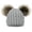 Grey Hat Coffee Ball, variant on Simplicity Soft Kids Winter Hat Boys Girls Plush Lined Elastic Toddler Winter Hat Cuddly Ball Pom Pom Ears Knit Baby Hat Warm Kids Beanie Hat