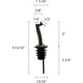thumbnail image 5 of TrueCraftware- Set of 12 Stainless Steel Tapered Liquor Pourer with Flip Cap Medium Flow- Cocktail Shot Dispenser Liquor Bottle Pourers Spouts Alcohol Liquor Pourers Bar Bartender Accessories, 5 of 5