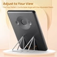 thumbnail image 4 of OMIRO 10" x 7" Modern Tabletop Makeup Mirror with Foldable Stand & Hanging Hole for Shaving, Black, 4 of 5