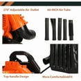 thumbnail image 4 of Backpack Leaf Blower 52CC 2 Stroke Backpack Gas Powered Leaf Blower with Fuel Tank, Grass Lawn Blower Air Cooling Gasoline Blower for Sand, Gravel, Snow, Yard, Leafs, 4 of 7