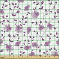 thumbnail image 2 of Ambesonne Floral Fabric by the Yard Upholstery, Romantic Soft Peony Flowers, 1 Yard, Fuchsia White, 2 of 5