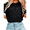 Black-2, variant on Women Cottagecore Anime Girl Bluebell Flower Graphic Tees T-Shirt Tops Round Neck Cotton T-Shirt White S-5XL