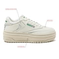 thumbnail image 2 of Zapatillas Reebok Club C Extra Platform para Mujer - Tiza/Verde, 2 of 6