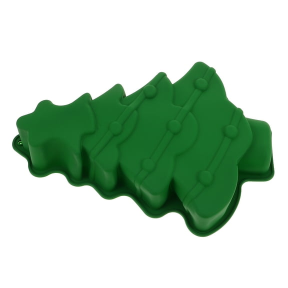 NIYANGLE Silicone Cake Molds for Baking Christmas Tree Green 1Pcs 11.8x8.5x1.6In