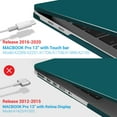 thumbnail image 4 of IBENZER Compatible with 2025 2024 MacBook Pro 13 Inch Case M2 M1 A2338 A2289 A2251 A2159 A1989 A1706 A1708 (2025-2021), HardShell Case & Keyboard Cover & Screen Film,Quetzal Green, QUGN, 4 of 10