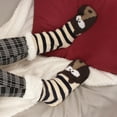 thumbnail image 5 of BambooMN Women's Thick Fleece-lined Knitted Non-skid Crew Sock, Brown Bear - Size(4-10) - 1 Pair, 5 of 5