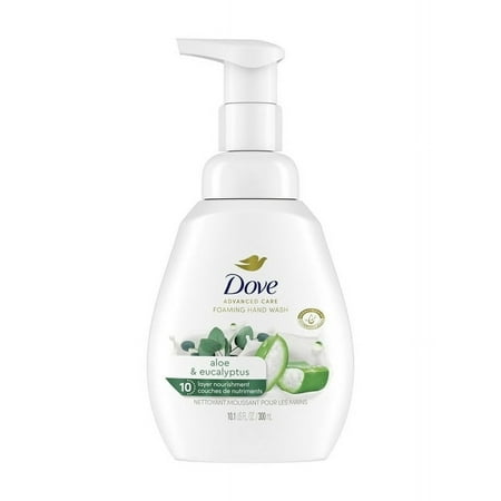 Pack of 2 Dove Nourishing Women's Foaming Hand Soap All Skin Aloe & Eucalyptus, 10.1 oz